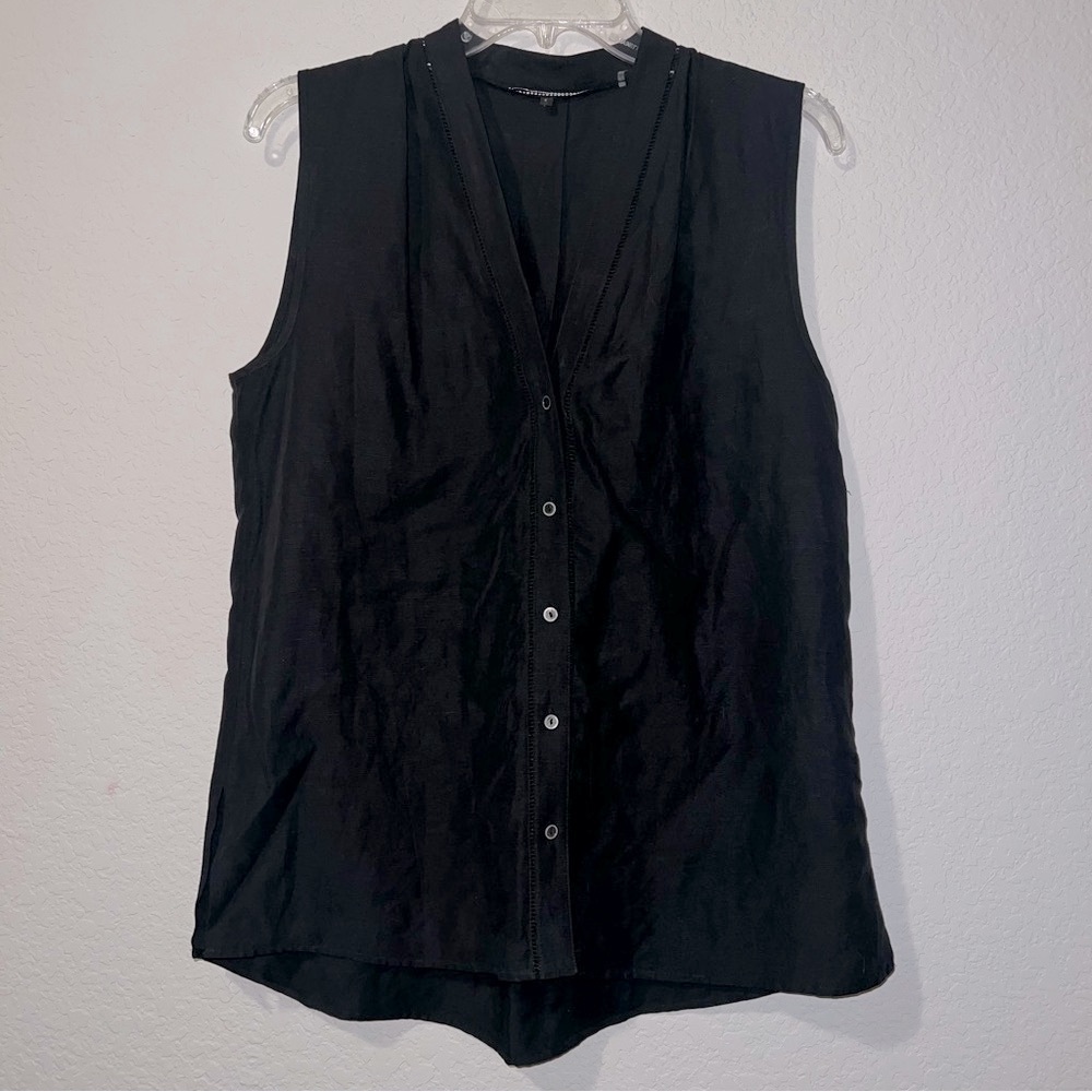 Kobi Halperin Raquel Black Sleeveless Blouse